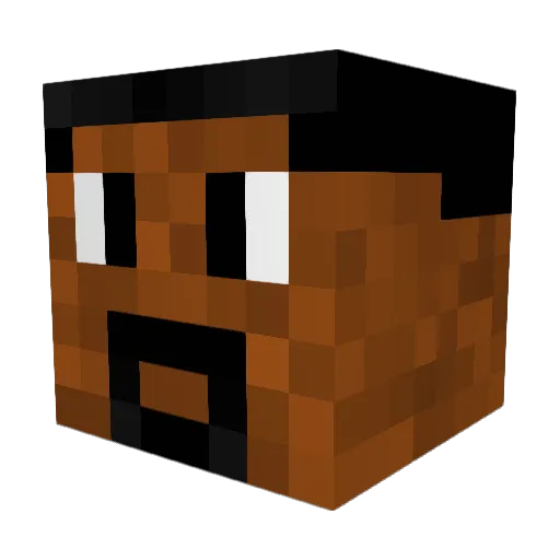 Kepinga Minecraft avatar head, 3D render
