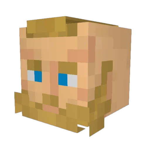Keplar322B Minecraft avatar head, 3D render