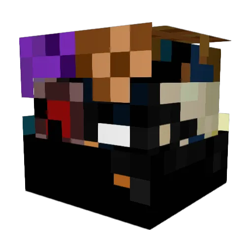 KeplerAvenger Minecraft avatar head, 3D render