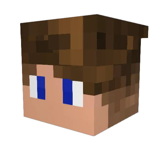 KeplerCT1_0079 Minecraft avatar head, 3D render