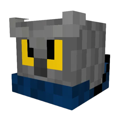 Kepleriisu Minecraft avatar head, 3D render
