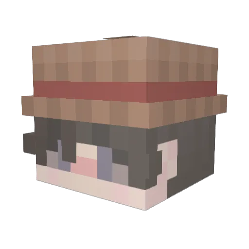 Kepleringing Minecraft avatar head, 3D render