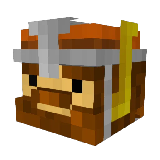 Kepli Minecraft avatar head, 3D render