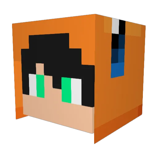 Keplori Minecraft avatar head, 3D render