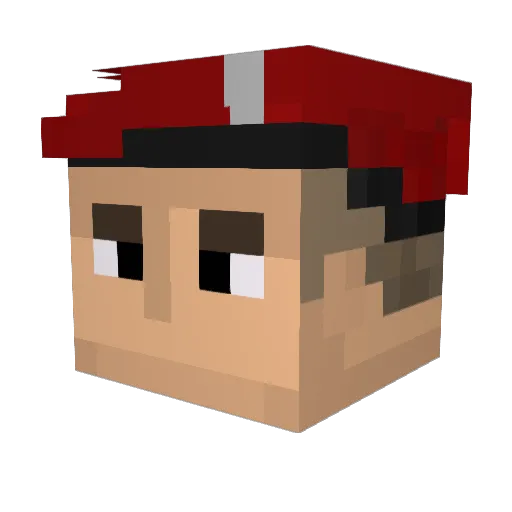 KepoFB Minecraft avatar head, 3D render