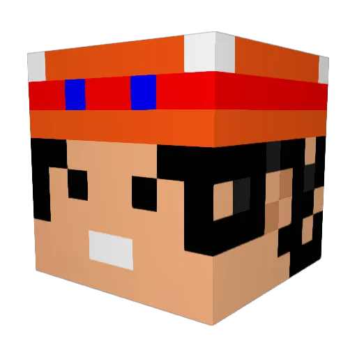 Keprane Minecraft avatar head, 3D render