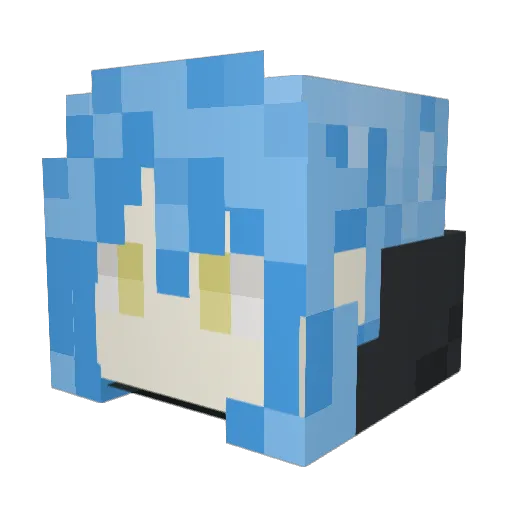 Keprek Minecraft avatar head, 3D render