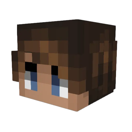 Keptain Minecraft avatar head, 3D render