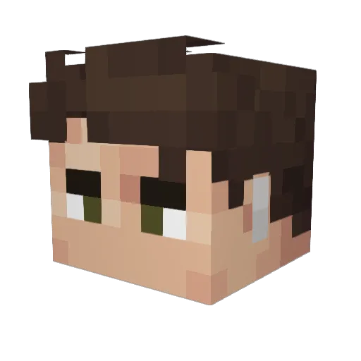 KeptenIQ Minecraft avatar head, 3D render