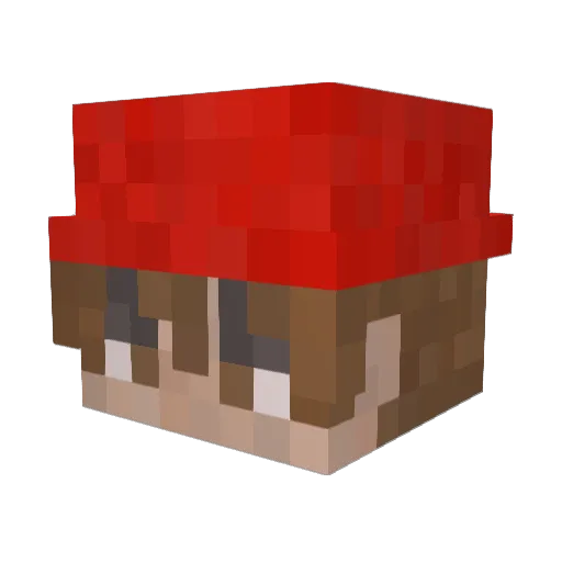 Keptosec Minecraft avatar head, 3D render