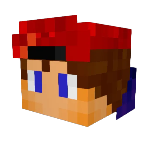 KepychHD_ Minecraft avatar head, 3D render
