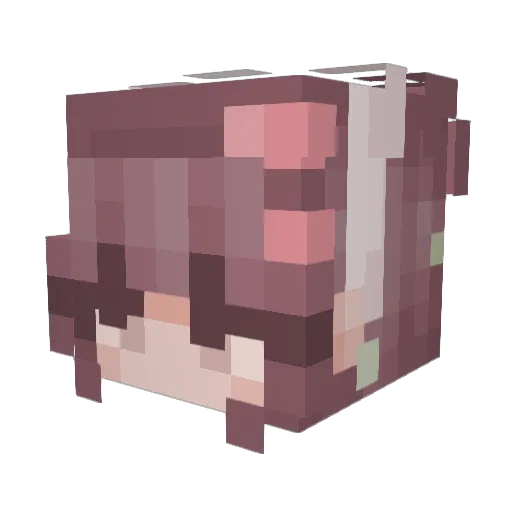 KeqingSimp Minecraft avatar head, 3D render