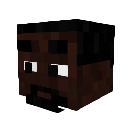 Kequl Minecraft avatar head, 3D render