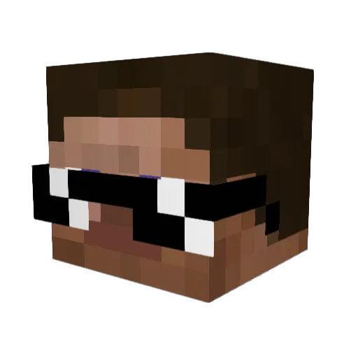 KerHash Minecraft avatar head, 3D render