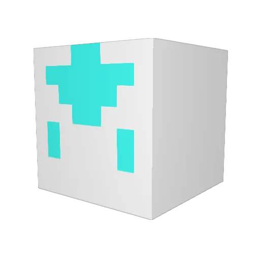 KeratineNails Minecraft avatar head, 3D render