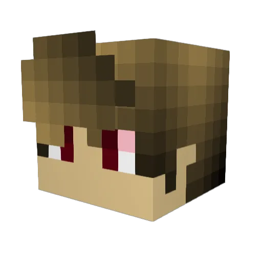 KerbMonster Minecraft avatar head, 3D render