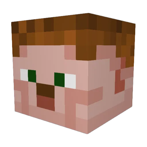 KerbalMan667 Minecraft avatar head, 3D render