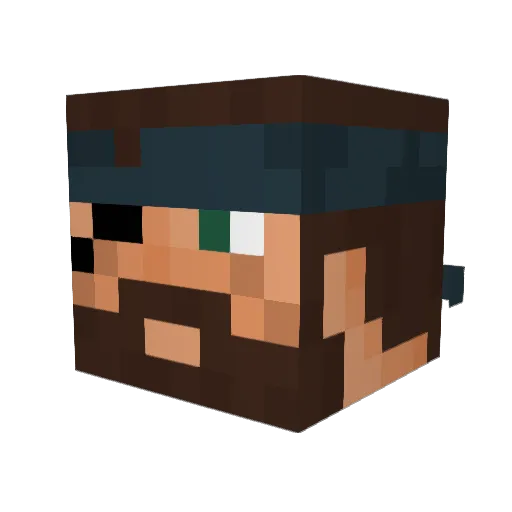 KerberoZ Minecraft avatar head, 3D render