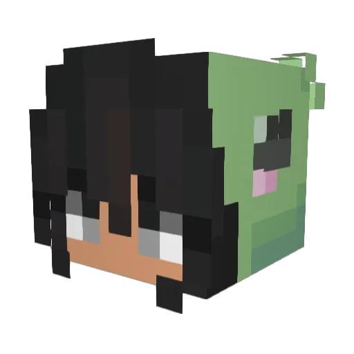 Kerberxs Minecraft avatar head, 3D render