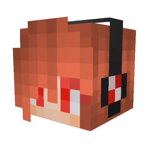 Kerbio Minecraft avatar head, 3D render