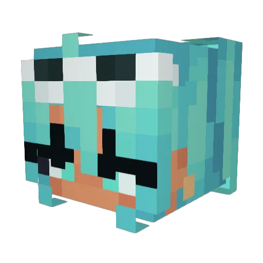 Kerbob Minecraft avatar head, 3D render