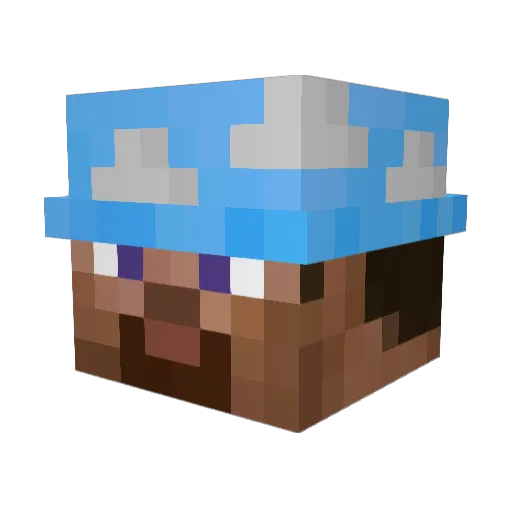 Kerchak9B Minecraft avatar head, 3D render