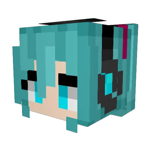 Kereazy Minecraft avatar head, 3D render