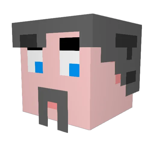 Kerelon Minecraft avatar head, 3D render