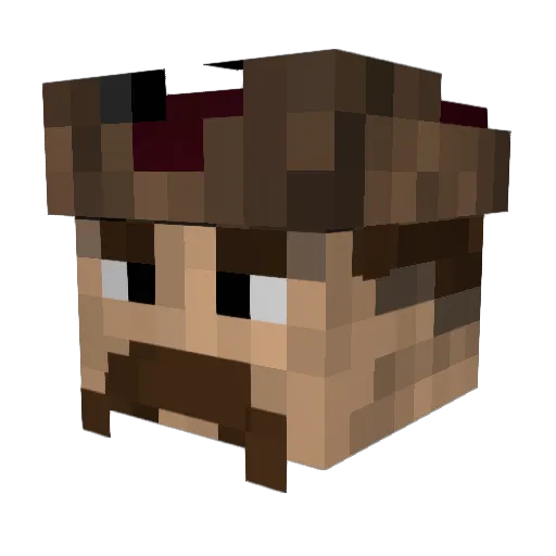 Kereluch Minecraft avatar head, 3D render