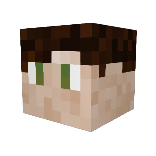 Kerem0 Minecraft avatar head, 3D render