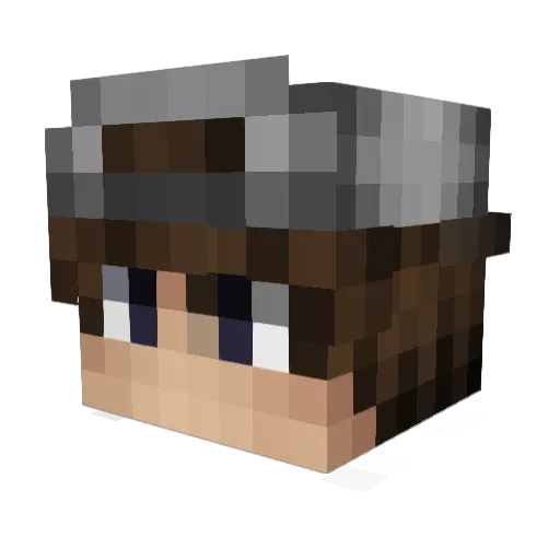KeremV2 Minecraft avatar head, 3D render