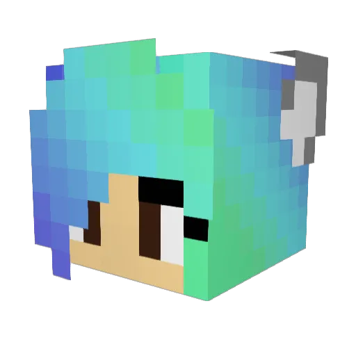 KerenTheMCFox Minecraft avatar head, 3D render