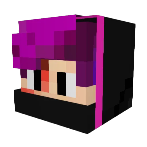 Kerency Minecraft avatar head, 3D render