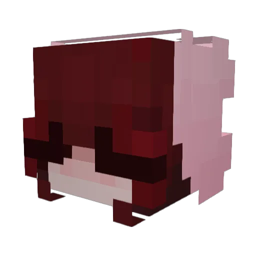 Kerffufle Minecraft avatar head, 3D render