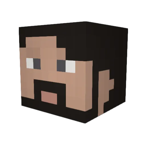 Kerfluffles91 Minecraft avatar head, 3D render