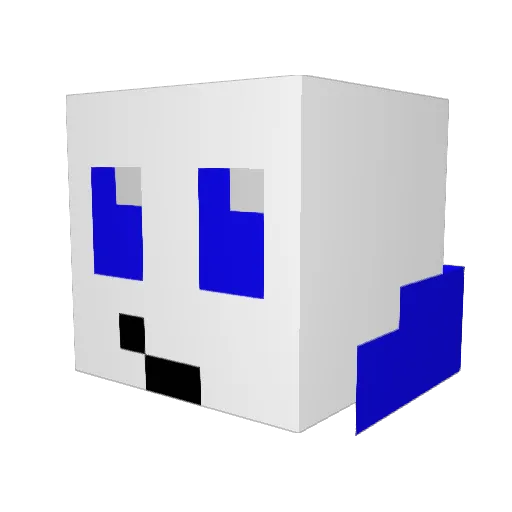 KerftheDerf Minecraft avatar head, 3D render