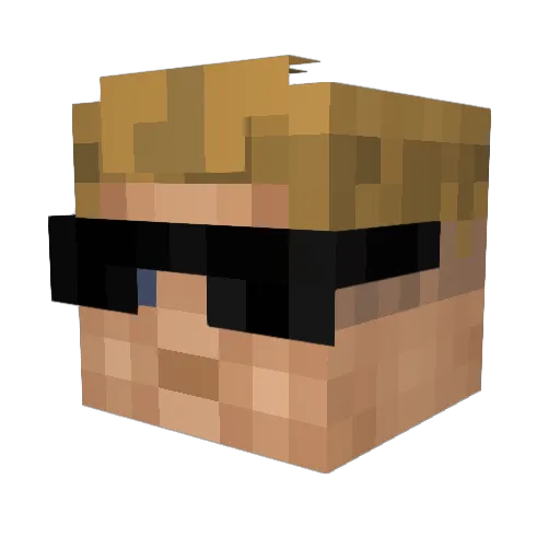 KeriooleK Minecraft avatar head, 3D render