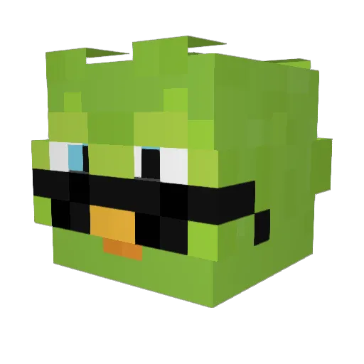 Kerips Minecraft avatar head, 3D render