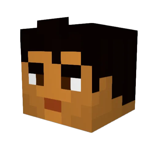 Kerkeday Minecraft avatar head, 3D render