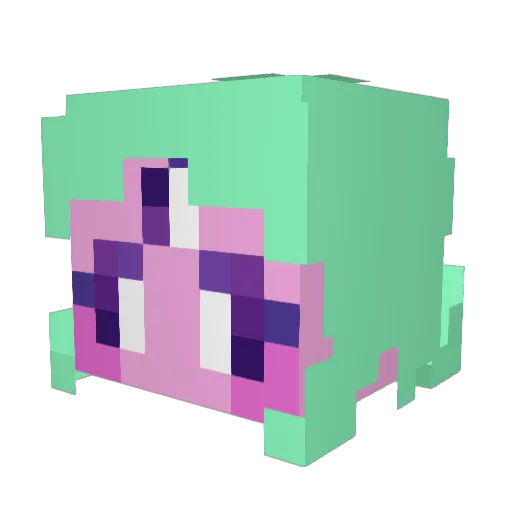 Kermasooda Minecraft avatar head, 3D render