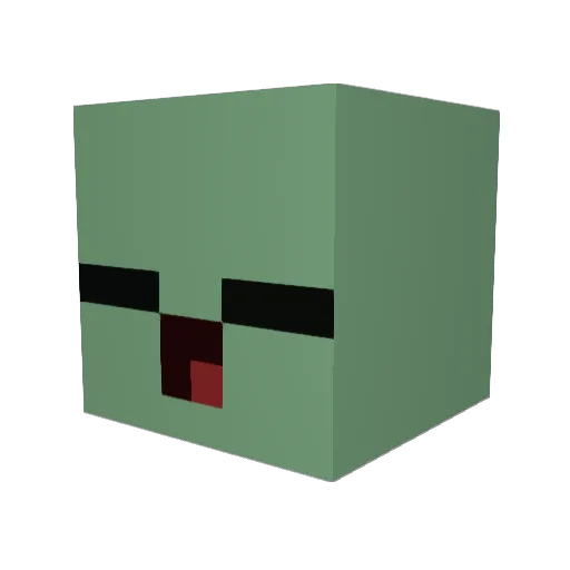 Kermik_frfr Minecraft avatar head, 3D render
