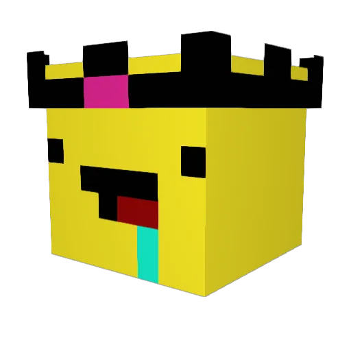 Kermination Minecraft avatar head, 3D render
