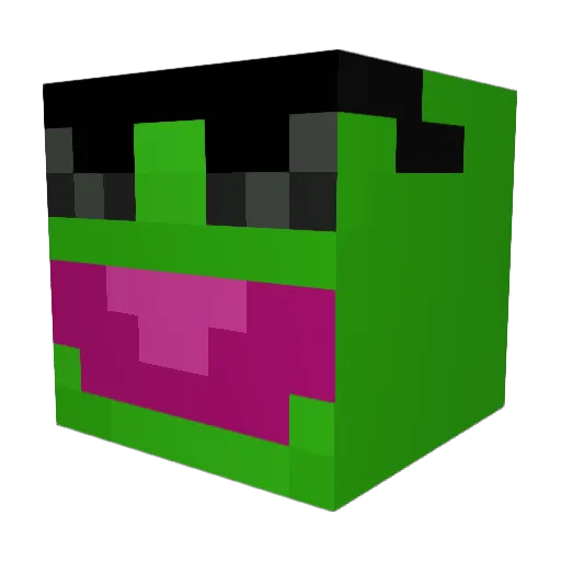KermitDude Minecraft avatar head, 3D render