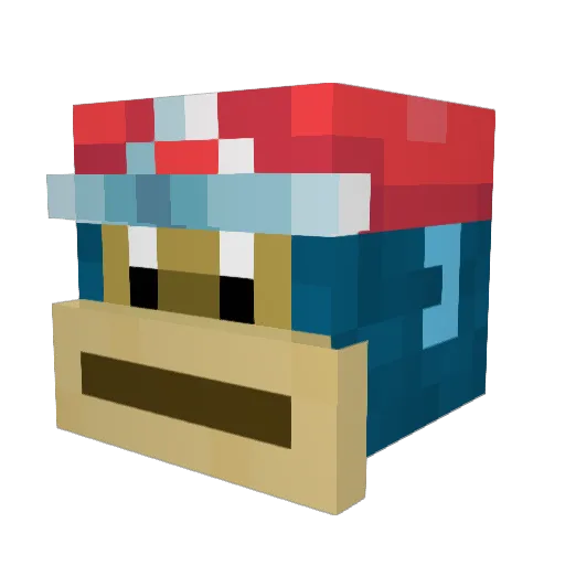 KermitDuhFrog Minecraft avatar head, 3D render