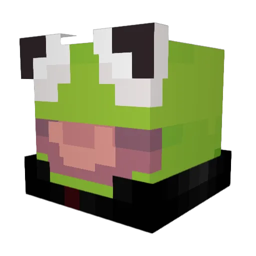 KermitTheFax Minecraft avatar head, 3D render