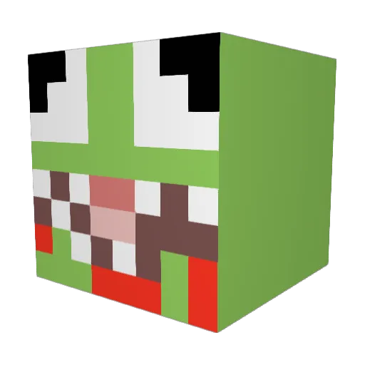KermitTheFrogX Minecraft avatar head, 3D render
