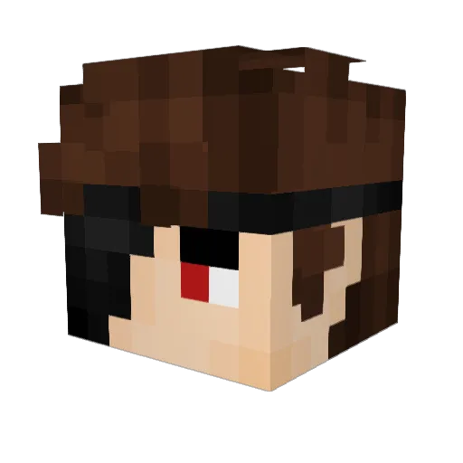 Kermitkraftan Minecraft avatar head, 3D render
