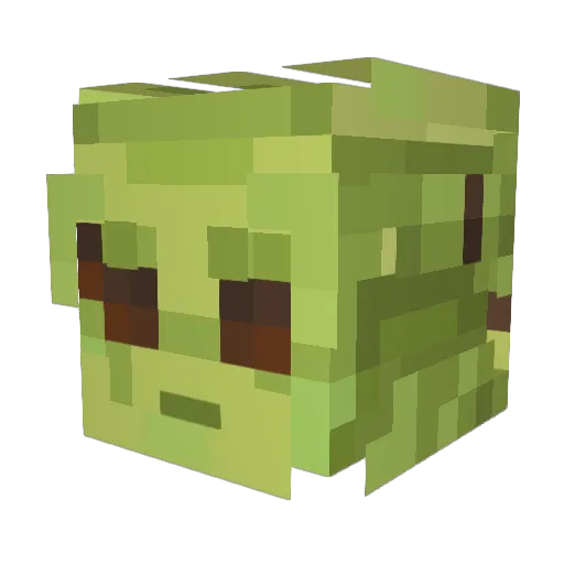 Kermitlefrawg Minecraft avatar head, 3D render