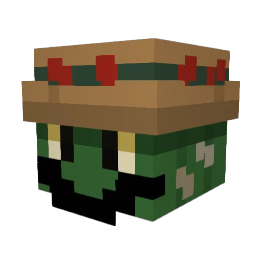 Kermitz25 Minecraft avatar head, 3D render