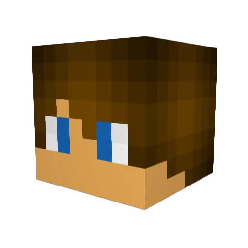 KernelGhost Minecraft avatar head, 3D render